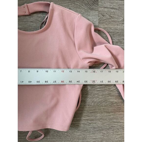 Zara EUC Open Back Top With Ties Pink Cropped Size XS - Picture 9 of 10